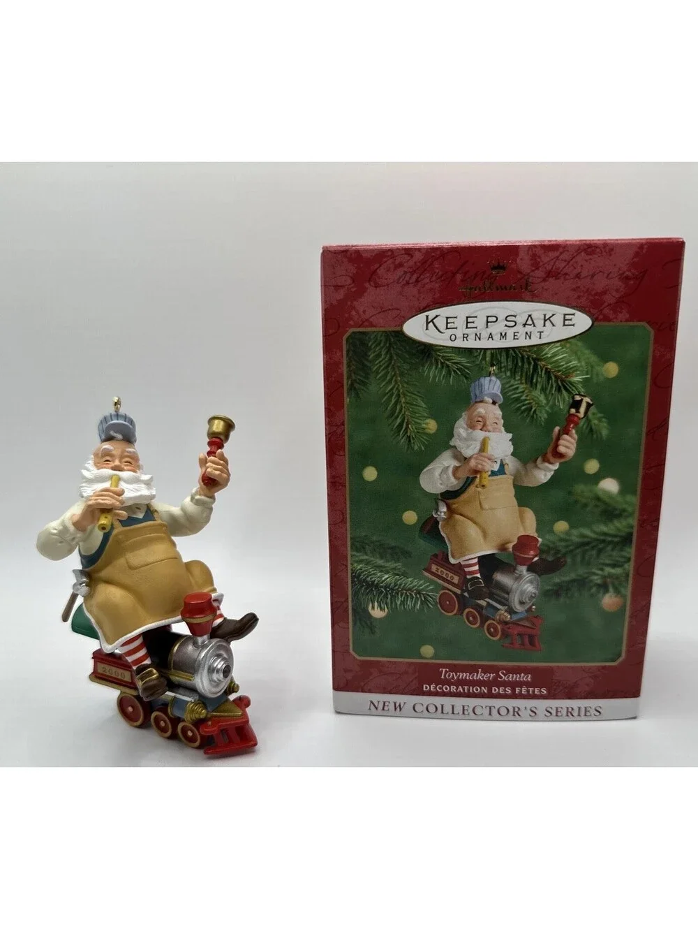 2000 Hallmark Keepsake Ornament Toymaker Santa Claus On A Train Christmas #1